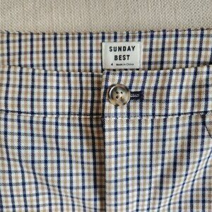 NWOT Sunday Best Freshman Check Slim Leg Pants - Size 4